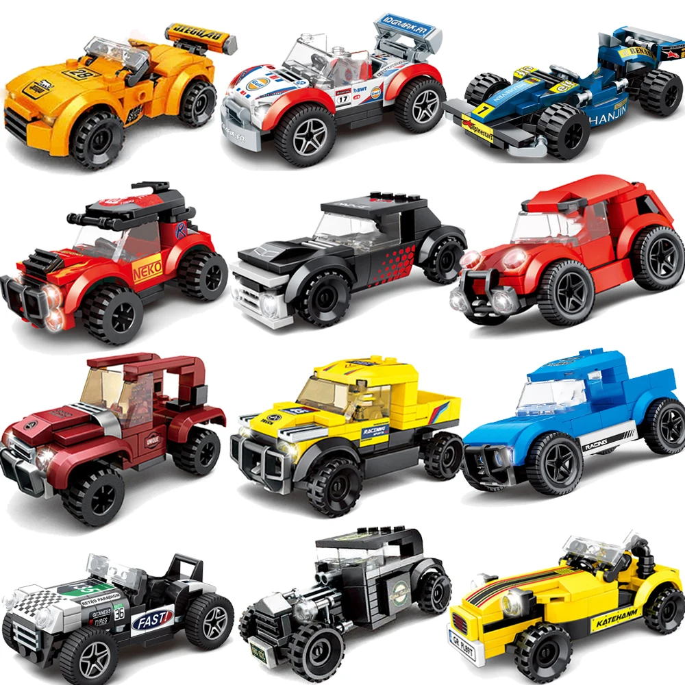 Creativo Super Racing Car Speed Champions Morgan Plus8 Mini Cooper F1 G20R Dodge Caricabatterie F-150 Blocchi Di Costruzione Mattoni Giocattoli Per Ba