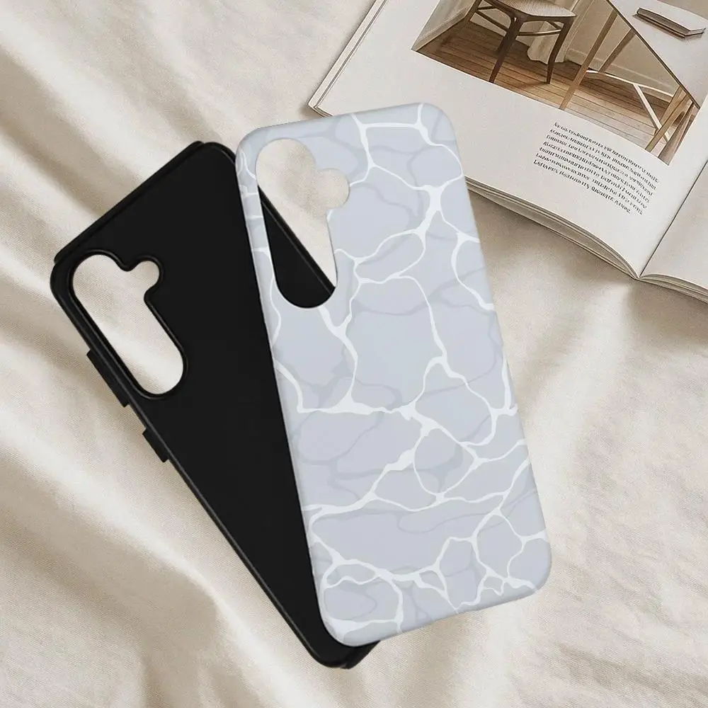 Luxury Double-Layer Phone Case with Abstract Blue Design