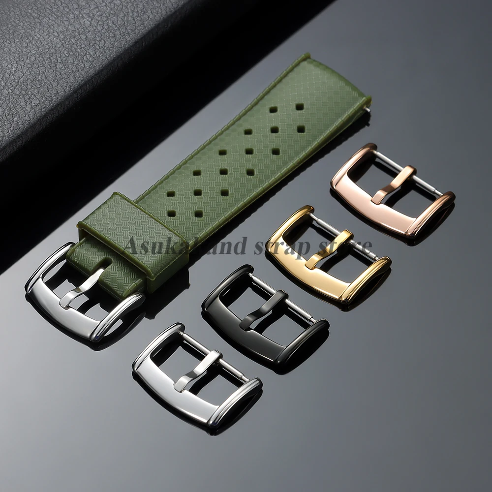 Premium Tri-Tone Stainless Steel Watch Buckle - Silver, Black, Gold