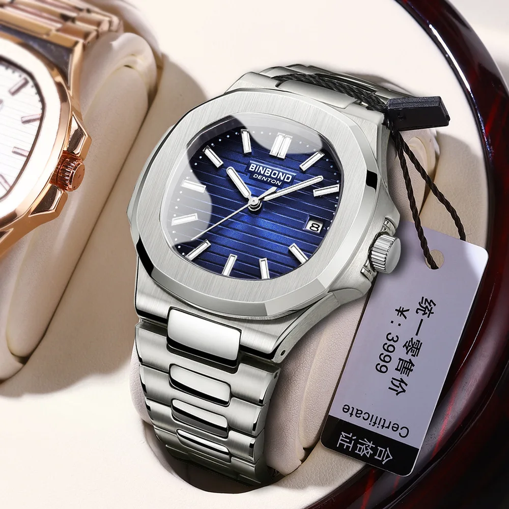 

2023 Best Selling Watch For Men Luxury Stainless Steel Luminous Quartz Wristwatch Fashion Business Dive Man Clock Dropshipping