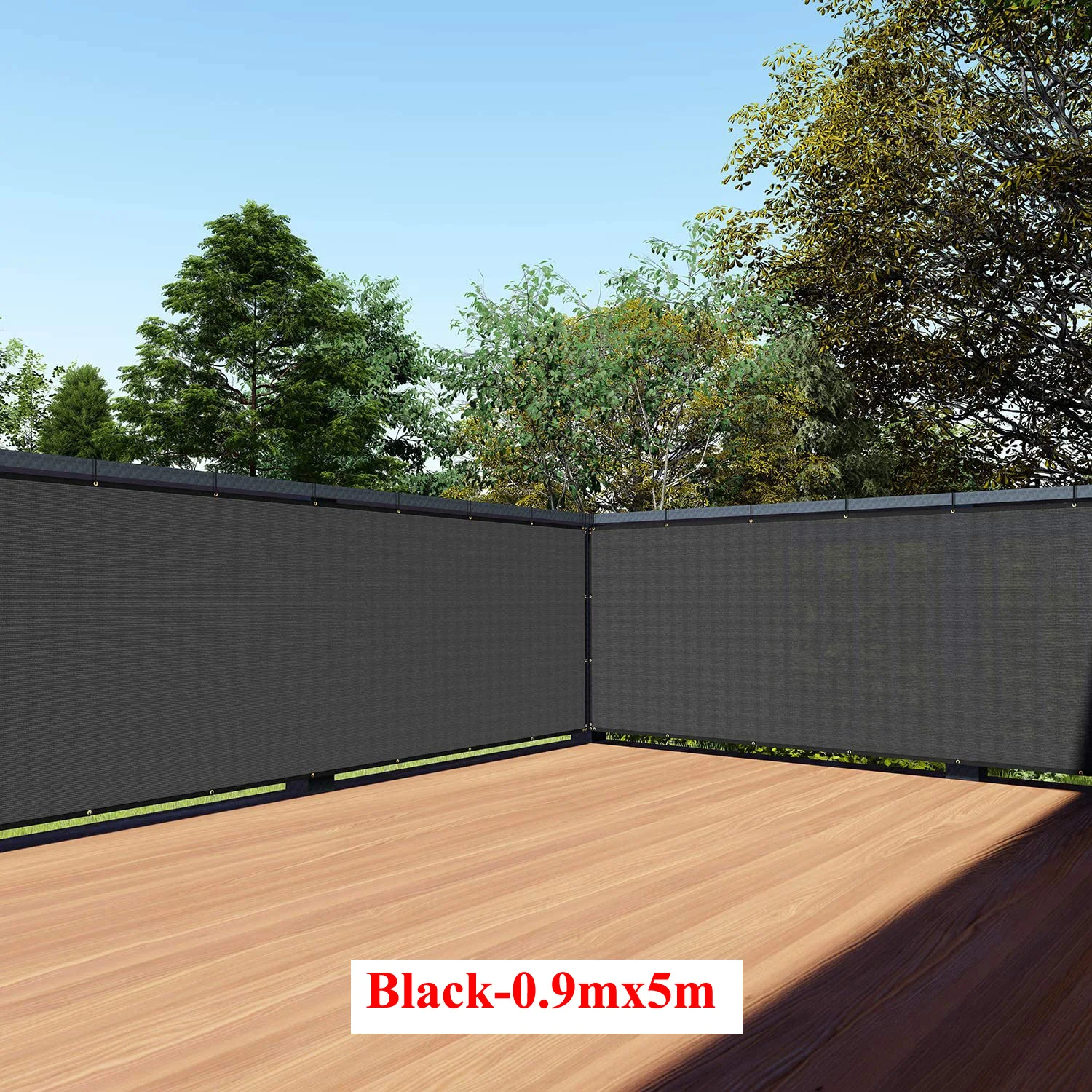 Outdoor Privacy Screen Mesh for Fences and Balconies - Green Shade Barrier