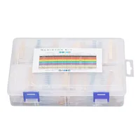 Metal Film Resistor Kit 1450pcs/box 145 Value  1 Ohm-1M Ohm, 1% 1/4W  Resistors Assorted Pack Kit Set (1Ω-1M)