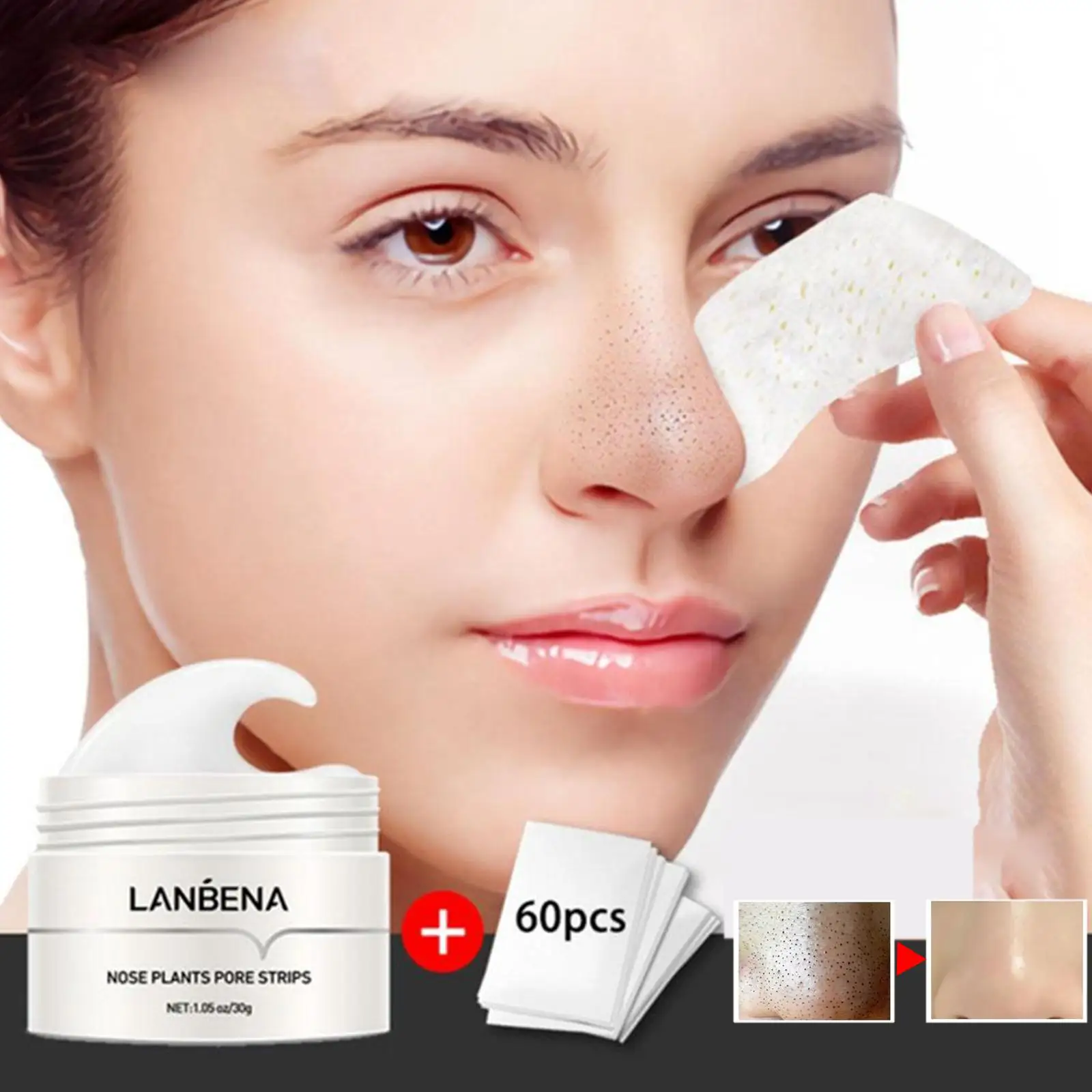 LANBENA – masque dissolvant de points noirs pour le nez, nouveau Style,  masque noir pour Peeling, traitement de l'acné, nettoyage en profondeur,  soins pour la peau, corée - AliExpress