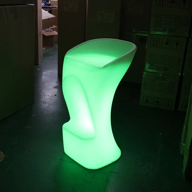 New Led Luminous And Chairs High Table Bar Counter Table Bar Colorful Outdoor Activities Combination Furniture Ktv Coffe