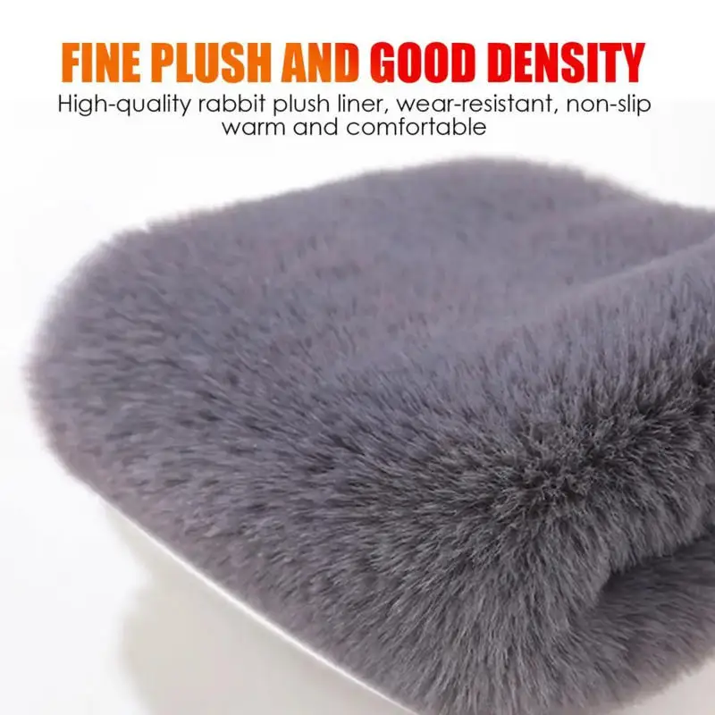 Winter Warm Knee Joint Pain Arthritis Rabbit Fur Knee Breathable Elastic Windproof Knee Protector Women Men Cold Leg Kneepad