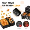 2pcs/Set Silicone Air Fryer Mat AirFryer Baking Pan Mold Reusable Oven Baking Tray Pad Non-stick Tray Air Fryer Accessories 5