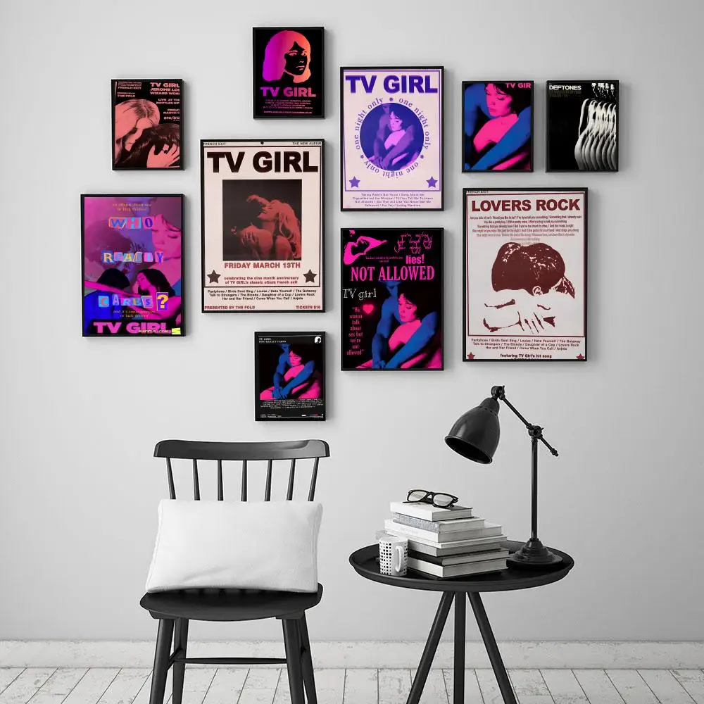 TV Girl Posters Retro Kraft Paper Print Lovers Rock Vintage Posters Fancy  Sticker for Living Room Bar Decoration Room Wall Decor - AliExpress