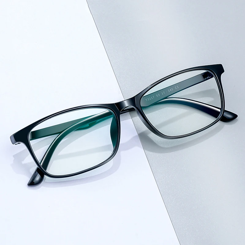 

Men's Eyeglasses TR90 8g Women Glasses Frame Black Myopia Filter Blue Light Hyperopia Progressive Rectangle Optical