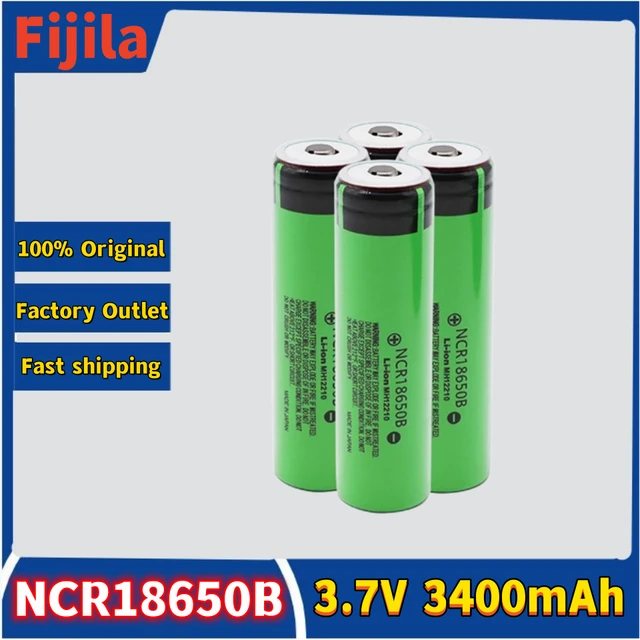 100% New Original NCR18650B 3.7 v 3400mah 18650 Lithium Rechargeable Battery  For Flashlight batteries - AliExpress