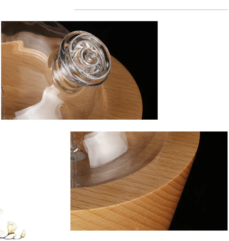 Wooden Glass Aroma Diffuser Waterless Essential Oil Nebuliser_voghion.com