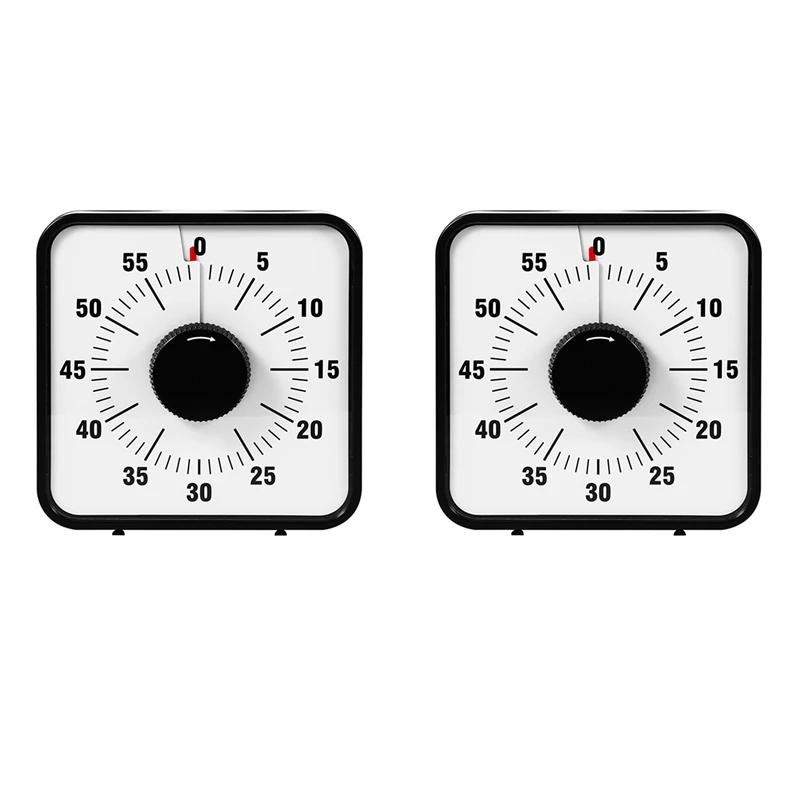 

2X Vision Timer 60 Minute Timing Hind Leg Stand Countdown Clock Kitchen Baking Timer For Classrooms Or Meetings