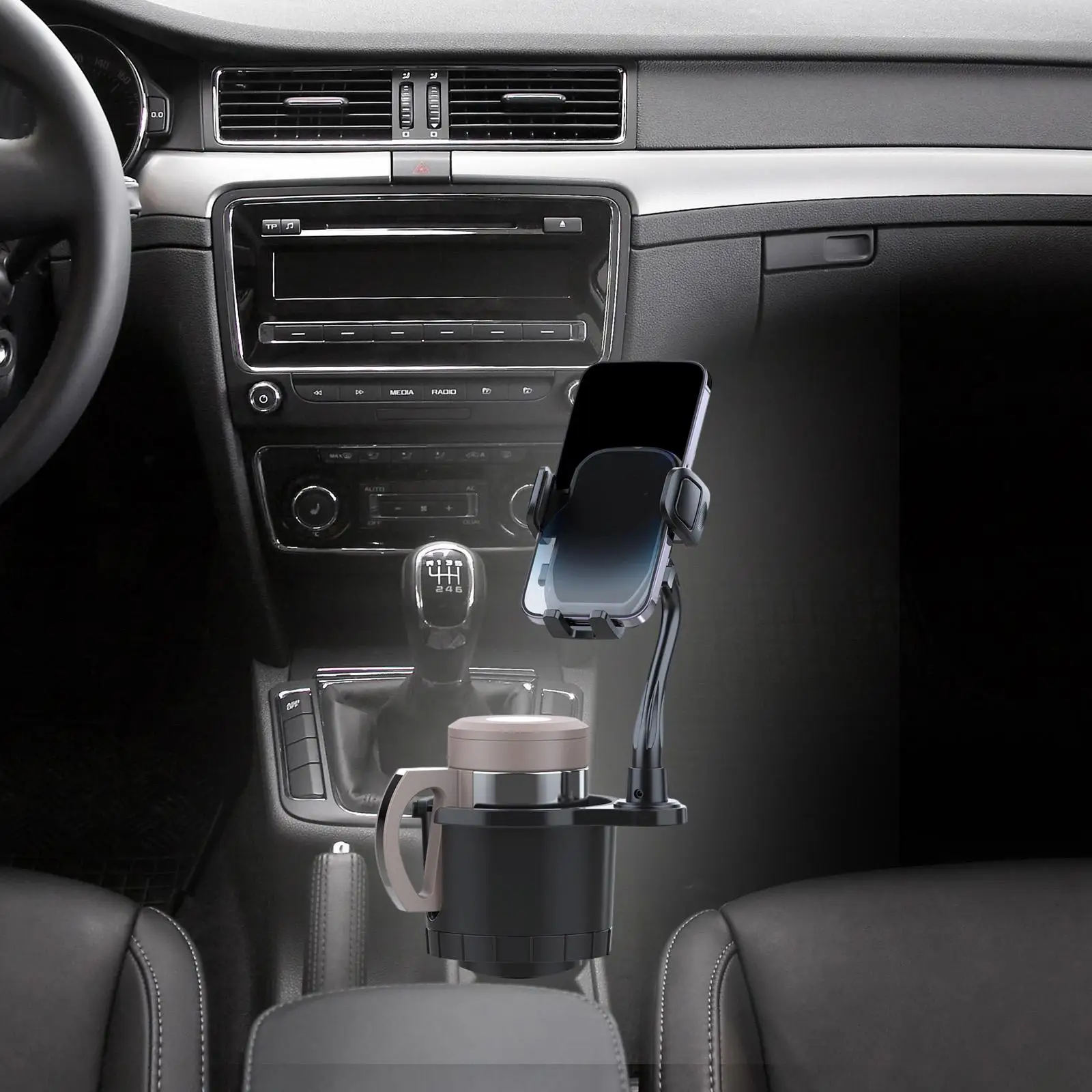 

Автомобильный держатель для стакана с креплением для телефона, вращающийся на 360 градусов, автомобильный держатель для мобильного телефона, гибкий рычаг для автомобиля, внедорожника, грузовика, радиоуправляемого автомобиля