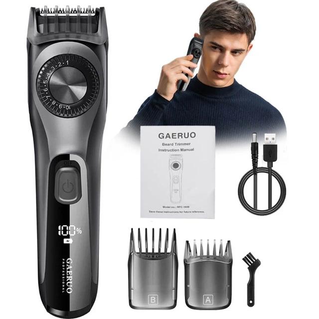 grænse tapperhed Compose Cordless Men's Beard Trimmer With Precision Dial Adjustable 1-20mm Length  Setting Rechargeable Battery Washable _ - AliExpress Mobile