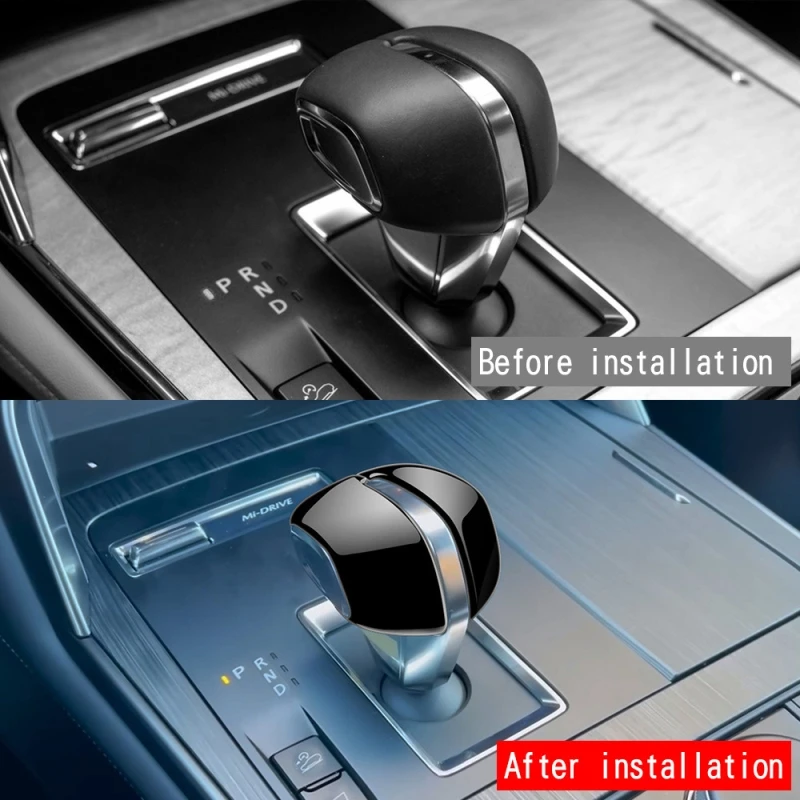 GZBFTDH Carbon Fiber Gear Shift Knob Cover Sticker For Mazda CX-90 2023-2024 - Easy 3M Tape Installation, Interior Accessory