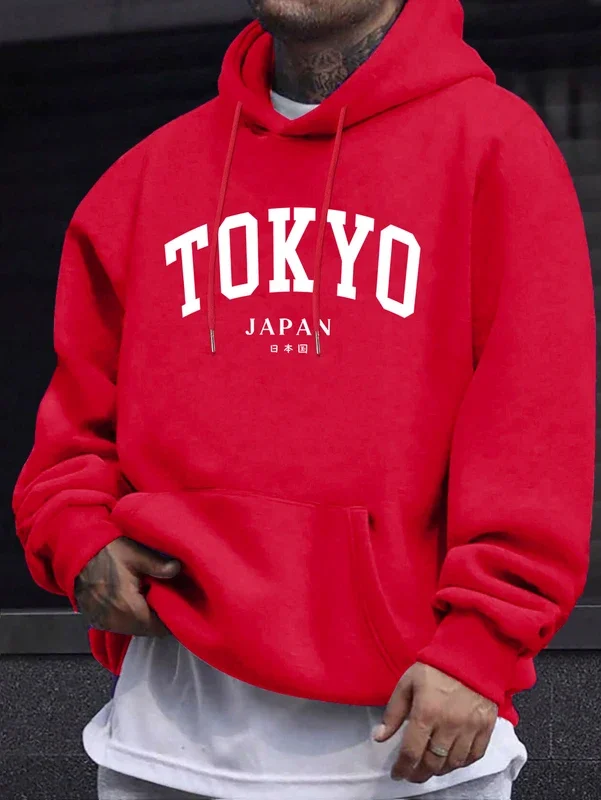 Männer Tokyo Japan Stil Brief Kreative Druck Hoodie Herbst Winter Langarm Sweatshirt Lässige Bequeme Straße Kleidung – Detail 4