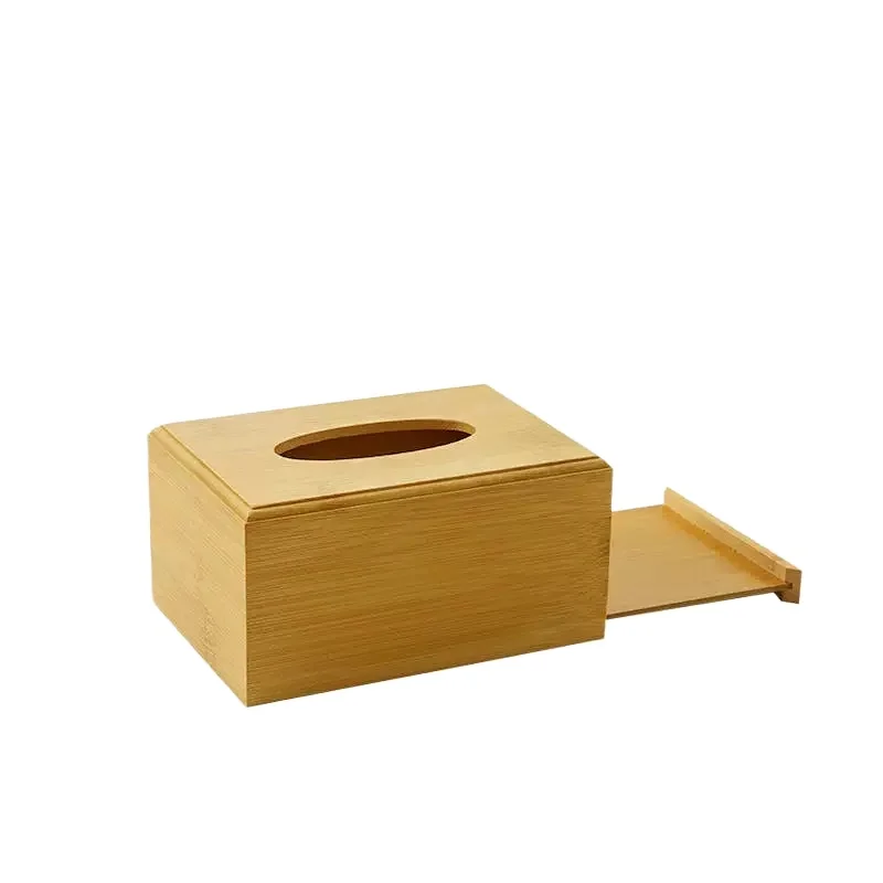 Simplicity Bamboo Tissue Box, Living Room Dining Table Napkin Holder, Home Kitchen Storage Supplies, Rectangular Storage Box 6