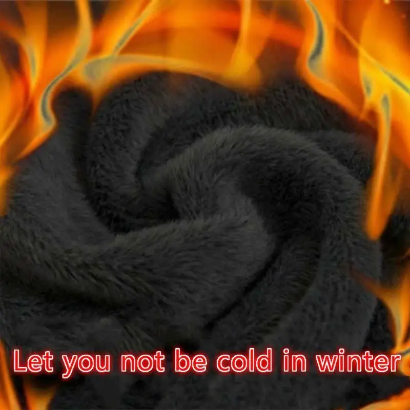 1pcs Plus Velvet Winter Men's Sport Pant Thickening Warm Long Pants Black Trousers