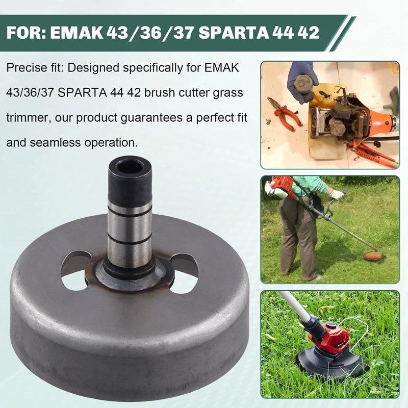 New Clutch Drum Gear Drive Bell 10t for Oleo-Mac Emak 43/36/37 Sparta 44 42 Brush Cutter Grass Trimmer Sprocket