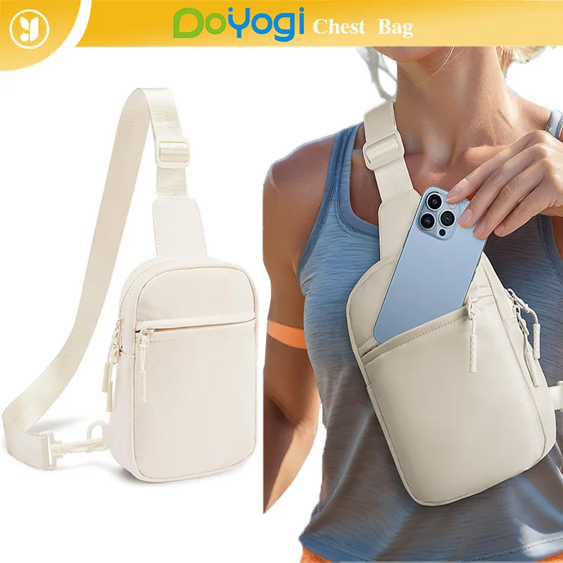 Small Sling Bag for Women Men Everyday Bag, Nylon Cross Body Bag with Adjustable Strap, Lightweight Chest Bag for Travel Hiking