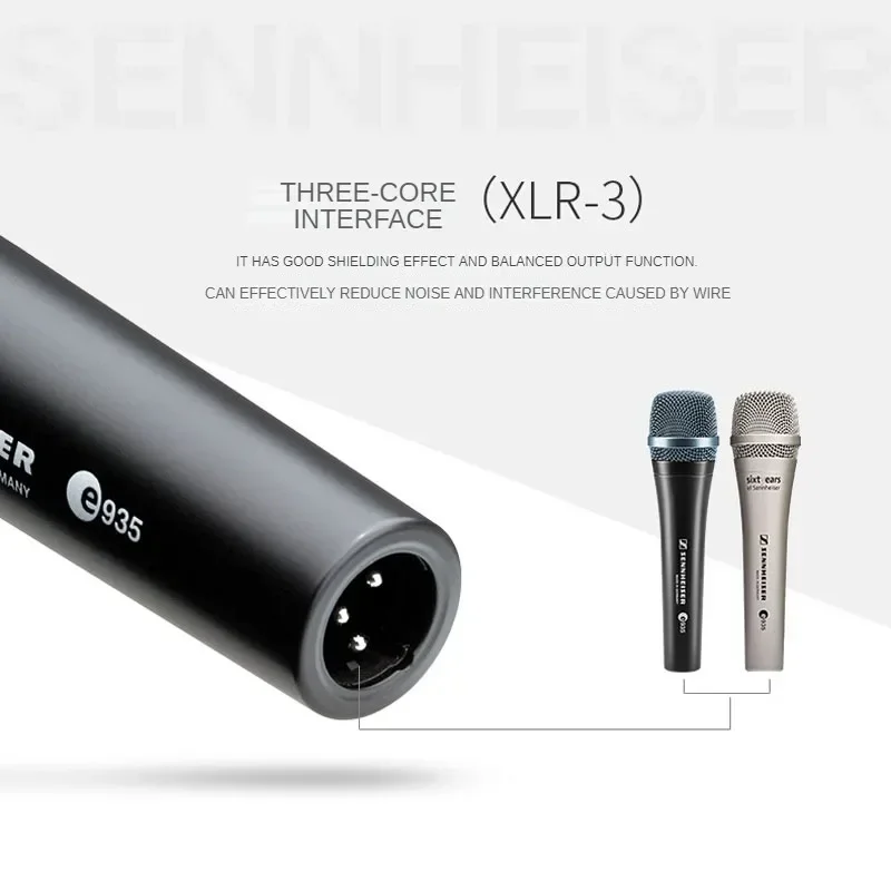 SENNHEISER-micrófono profesional E935 para escenario, accesorio Original con cable para Karaoke, Karaoke y estudio