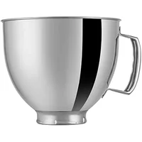 Bol mélangeur de 5 litres pour mélangeurs sur socle KitchenAid, bol en acier inoxydable de qualité alimentaire avec poignée et fermoir, compatible avec tête inclinable 6