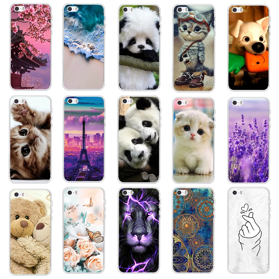 Custodia Per Iphone 4 4S 5 5S Se 6 6S Custodia Morbida In Silicone Tpu Cover Posteriore Completa Custodia Capa Coque Shell