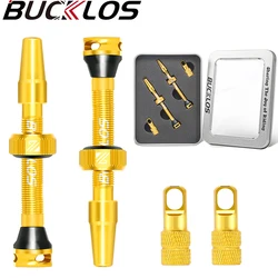 BUCKLOS Premium Tubeless Bicycle Presta Valves (GOLD--40MM)