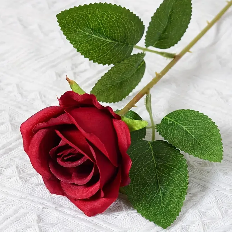 Artificial Blue Rose Silk Flower 5