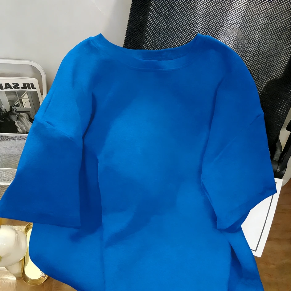 Lässige, alltägliche Sommer-T-Shirts für Herren mit kurzen Ärmeln, einfarbig, schlicht, modisch, passend zu allen Outfits, aus atmungsaktiver Baumwolle, mehrfarbig. – Detail 21