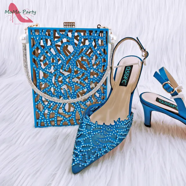 Source Sinya Multicolor Italian Shoes Matching Bag Set High