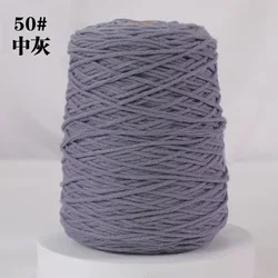 Premium 400g Tufted Yarn for DIY Rug Making and Knitting Projects (50 medium grey)