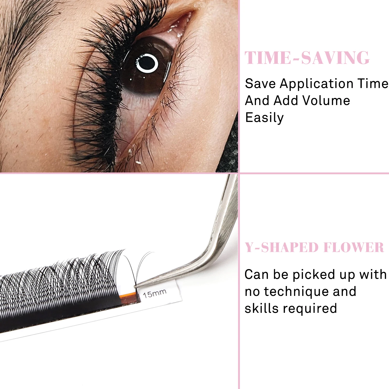 ダンス-個別のプレミアムミンクまつげエクステ,目の美しさ,2つの