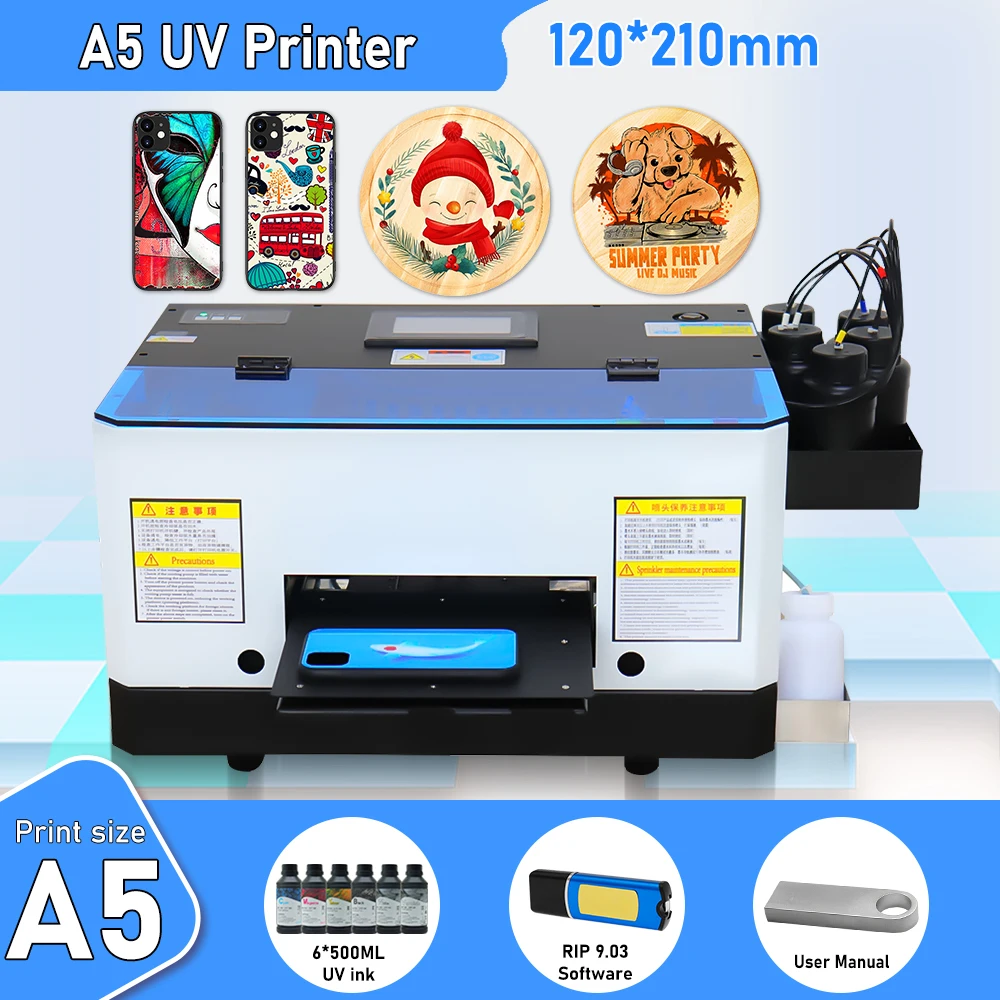 Stampante Uv A5 Flatbed Per Epson L805 Custodia Per Telefono Stampante Fai Da Te Mini Stampante Uv Per Macchina Da Stampa Uv Acrilica In Legno Di Meta