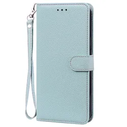 Stylish Flip Wallet Leather Case - Premium Protection for Samsung M23 5G (Light Blue -Strap)