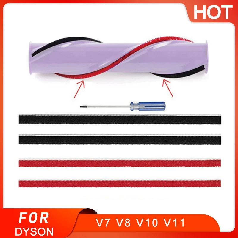 Sostituzione Delle Strisce Di Peluche Per Dyson V7 V8 V10 V11 V15 Strisce Per Spazzole Rotanti Per Aspirapolvere, Con 1 Cacciavite