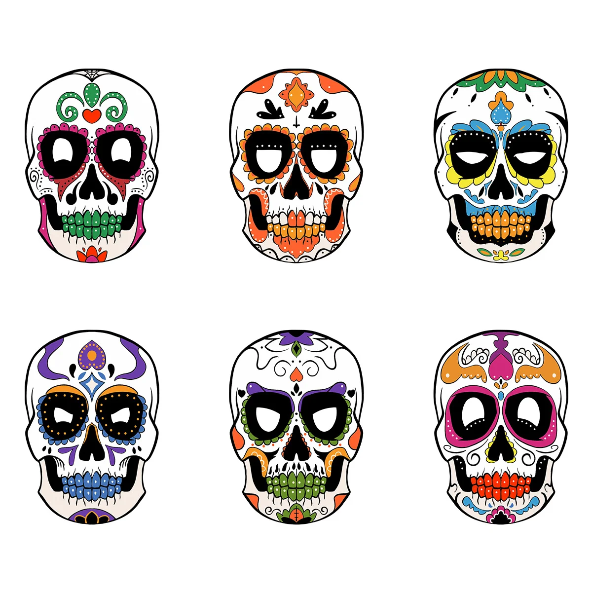 Bunte Papiers chädel verkleiden Party gesichts masken für mexikanischen Tag der toten Themen party Halloween-Maskerade dekoration – Detail 7