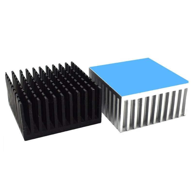 4PCS 히트 싱크 키트 40x40x20mm + 열 전도성 접착 테이프 쿨러 용 냉각 P 용 알루미늄 방열판