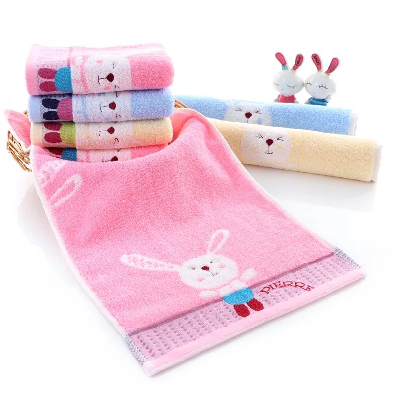 Baby Towel Cartoon Rabbit Face Soft Cotton 50x25cm