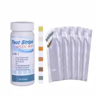 50pcs 6 In 1 Multipurpose Chlorine PH Test Strips SPA Swimming Pool Water Tester Paper Residual Chlorine PH Value Test 2