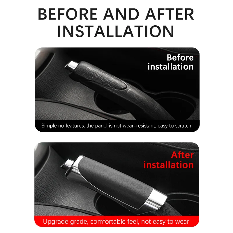 Car Handbrake Grip Protect Cover Styling Decor High Quality Smooth For Audi A1 Interior Accessory
