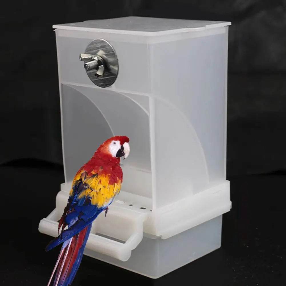 

Bird Feeders Automatic Parrot Feeder Drinker PP Convenient Spacious No Mess Anti-Splash Bird Feeder for Small Birds