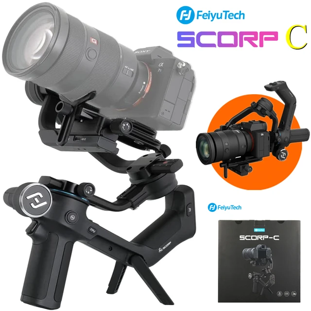 Feiyu SCORP-C stabilizzatore cardanico a 3 assi per DSLR/fotocamera  Mirrorless con Sony 16-6100/16-6300 Canon 80D/90D Nikon Z5/Z6 Panasonic  GH5S - AliExpress
