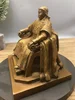 Famous historical Mongolian figure Genghis Khan Statue Bronze Carved 15cm 4