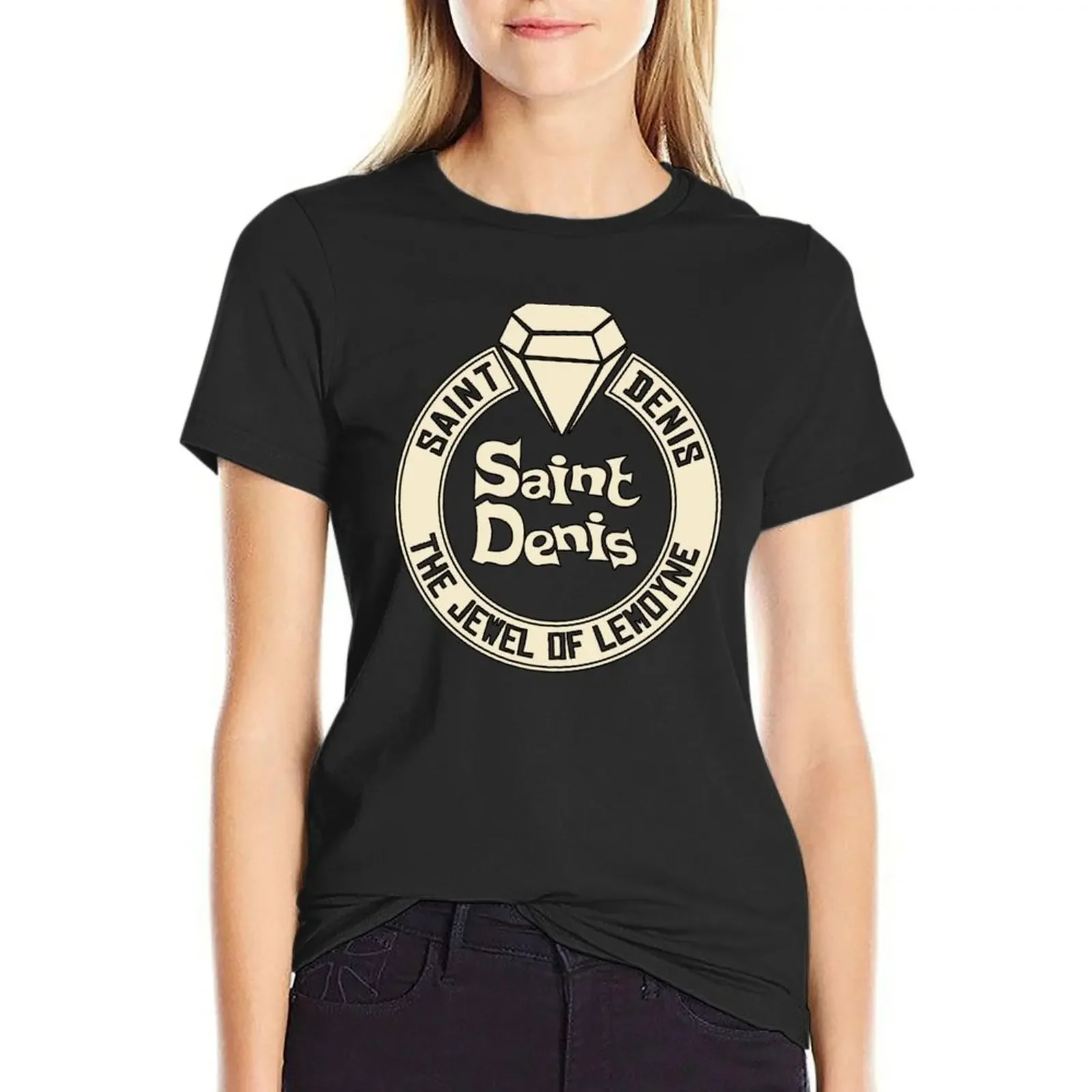 

Saint Denis. The Jewel of Lemoyne. T-Shirt summer top plus size tops kawaii clothes white t-shirts for Women