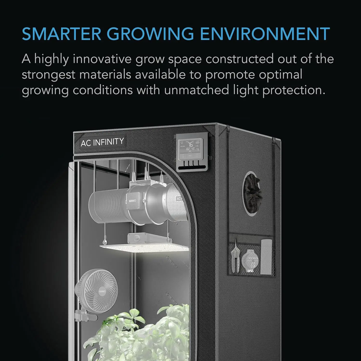 CLOUDLAB Advance Grow Tent 1 in. Poles 2000D Diamond Mylar Canvas Hydroponics Indoor Growing Thickest Highest Density