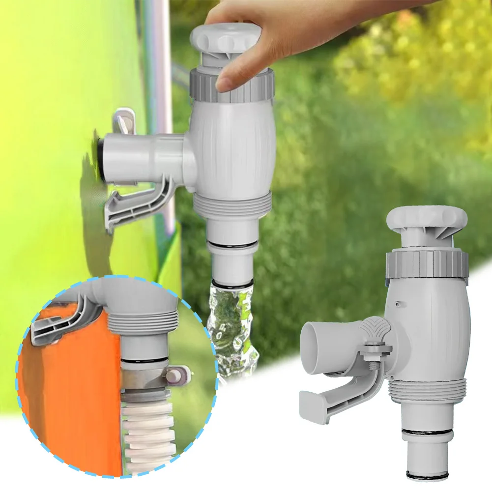 Above Ground Swimming Pool Hose Adapter with On-Off Valve Plunger Valve Pool Pipe Holder And Plunger Valve For Above Ground Pool