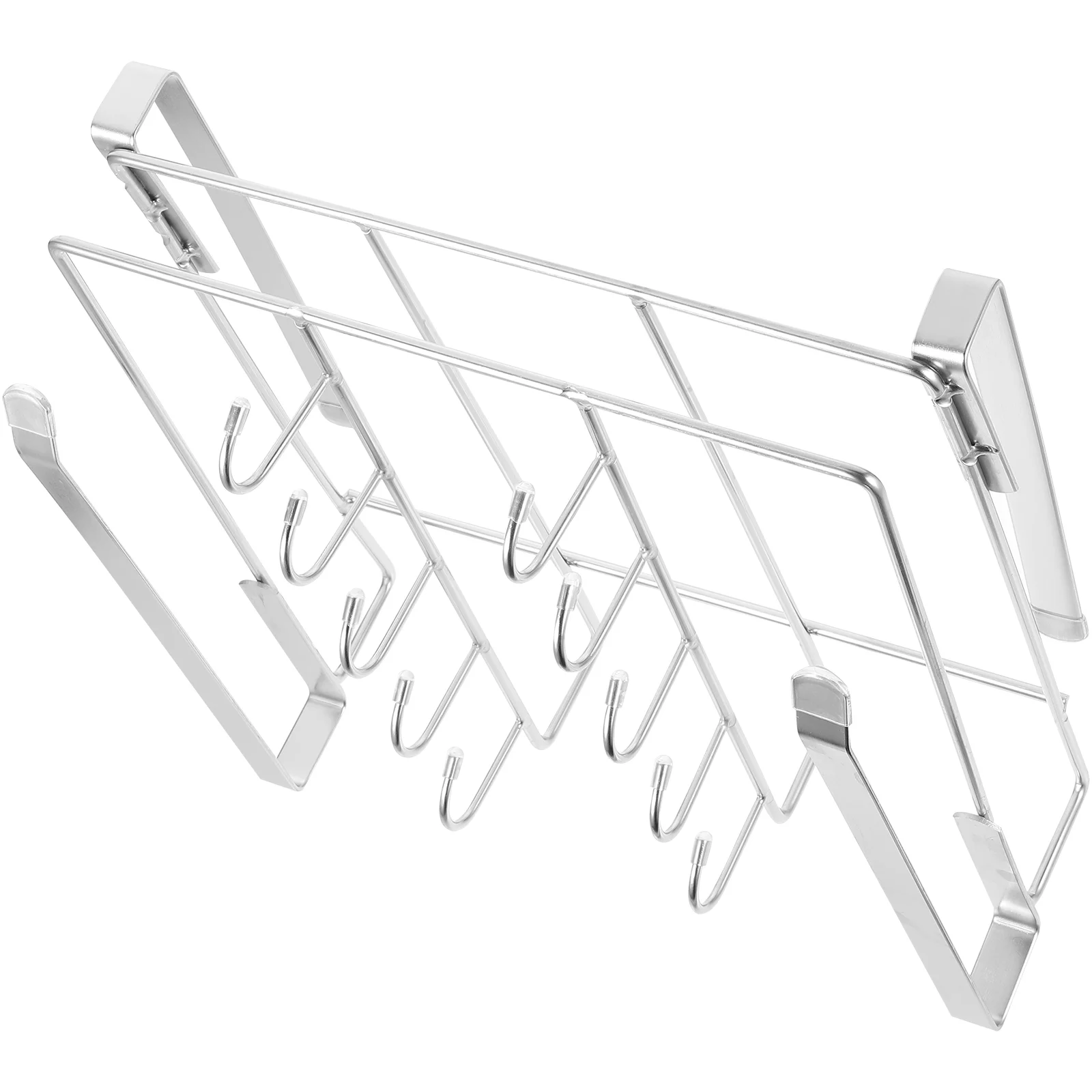 

Hanging Rack Punch Free Organizer Utensil Hanger Cutting Board No Drilling Kitchenware Under Shelf