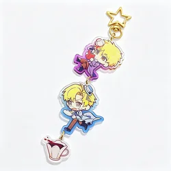 Kawaii Anime Hetalia USUK Cosplay Acrylic Keychain Accessory (Beige)