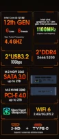 Black Gaming Mini PC Intel i5-1240P i3-1215U 12-core 16-thread 8/16/32GB DDR4 512GB/1TB/2TB SSD Mini Computer PC Gaming Desktop 2