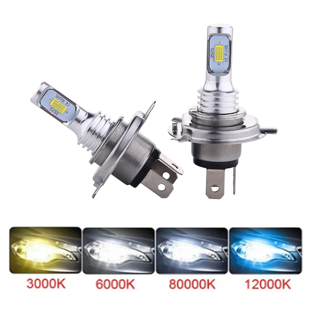 

H4 LED Car Headlights Fog Lamp Bulbs 880/881/H27 H1 H3 H16 H11 H8 H7 9005 HB3 9006 HB4 PSX24W Motorcycle Headlamps 12V 24V 6000K